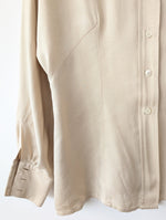 Lade das Bild in den Galerie-Viewer, *Seide* Bluse Premium Basic Champagner (M-L)
