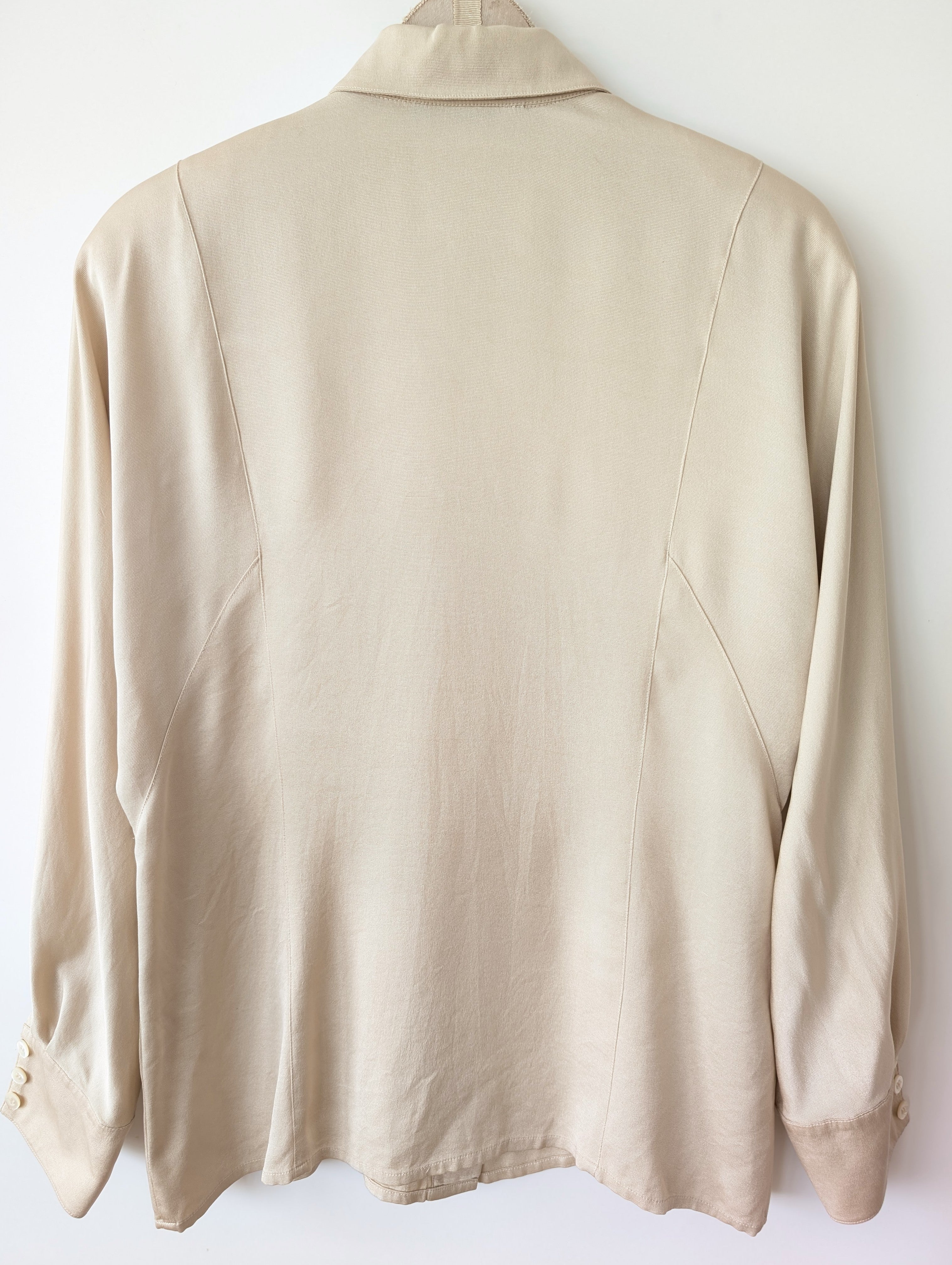 *Seide* Bluse Premium Basic Champagner (M-L)