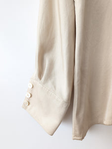 *Seide* Bluse Premium Basic Champagner (M-L)