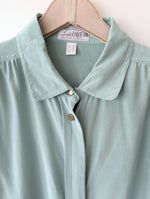 Lade das Bild in den Galerie-Viewer, *Seide* Bluse Premium Basic Mint Pastell (XXL)
