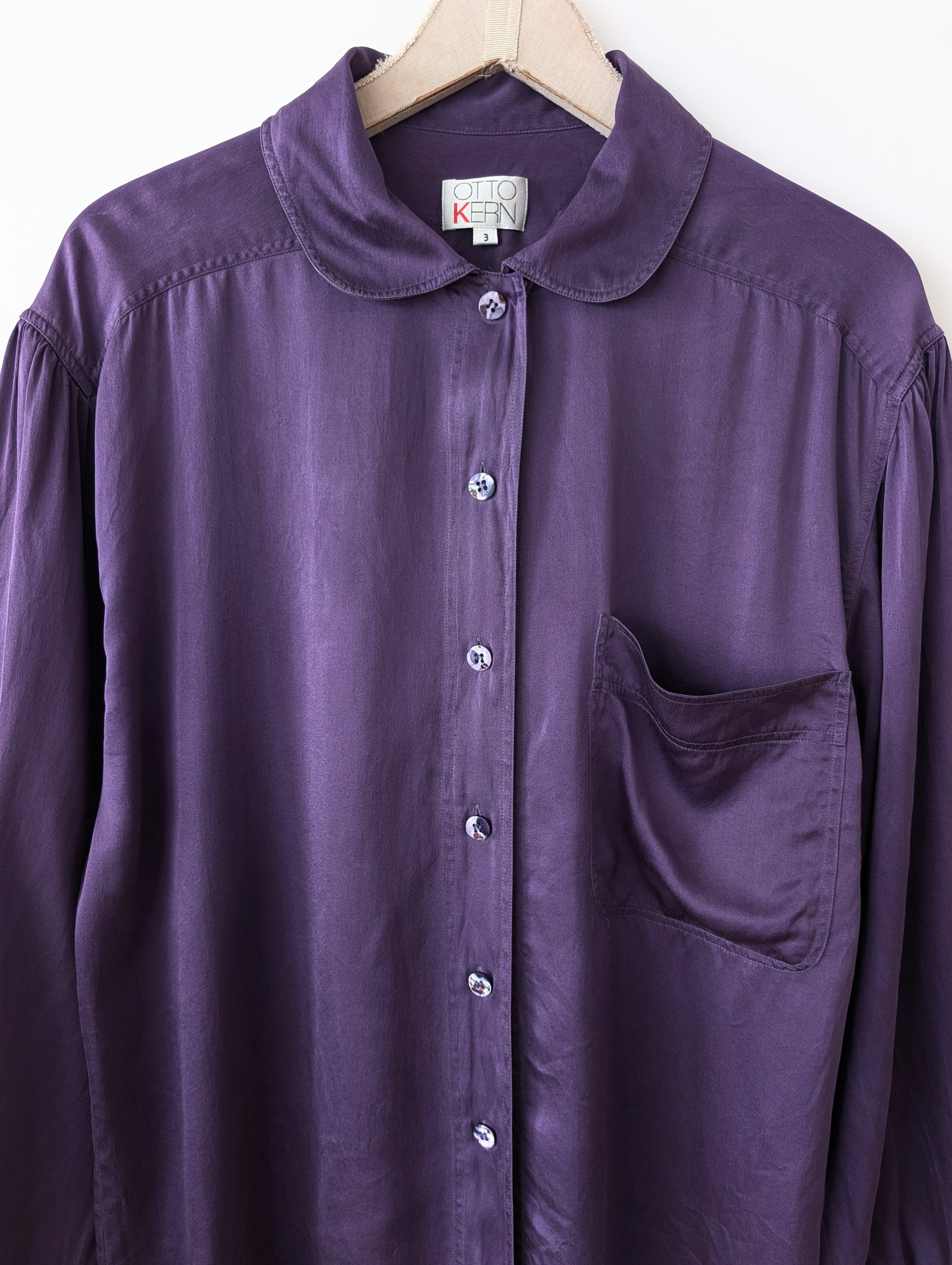 *Seide* Bluse Otto Kern Violett Basic (XL)