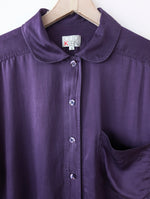 Lade das Bild in den Galerie-Viewer, *Seide* Bluse Otto Kern Violett Basic (XL)
