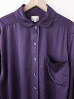 Lade das Bild in den Galerie-Viewer, *Seide* Bluse Otto Kern Violett Basic (XL)
