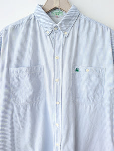 *Benetton* Hemd 80s Nadelstreifen Blau (M-L)