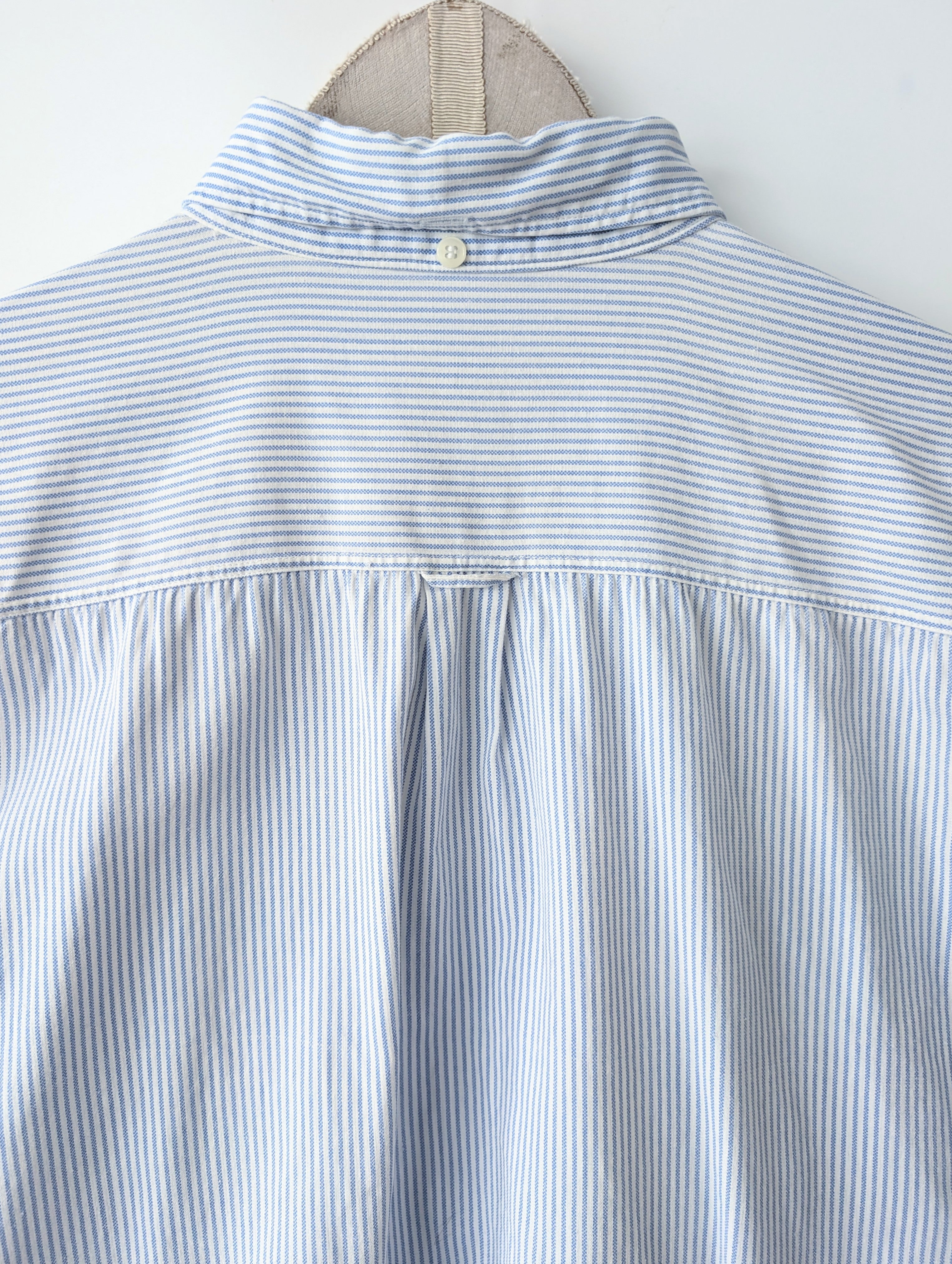 *Benetton* Hemd 80s Nadelstreifen Blau (M-L)