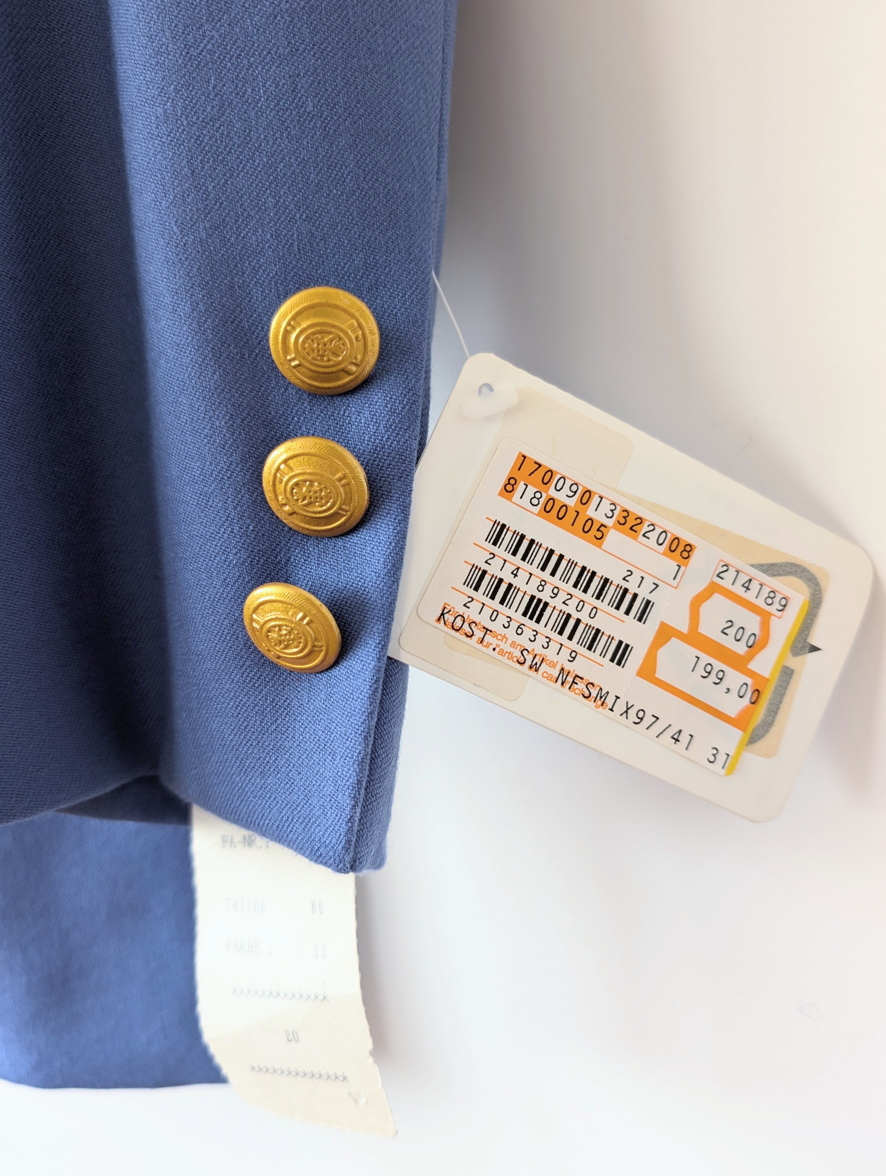 *Wolle* Blazer Peter Hahn 199,- NEU Himmelblau (L-XL)