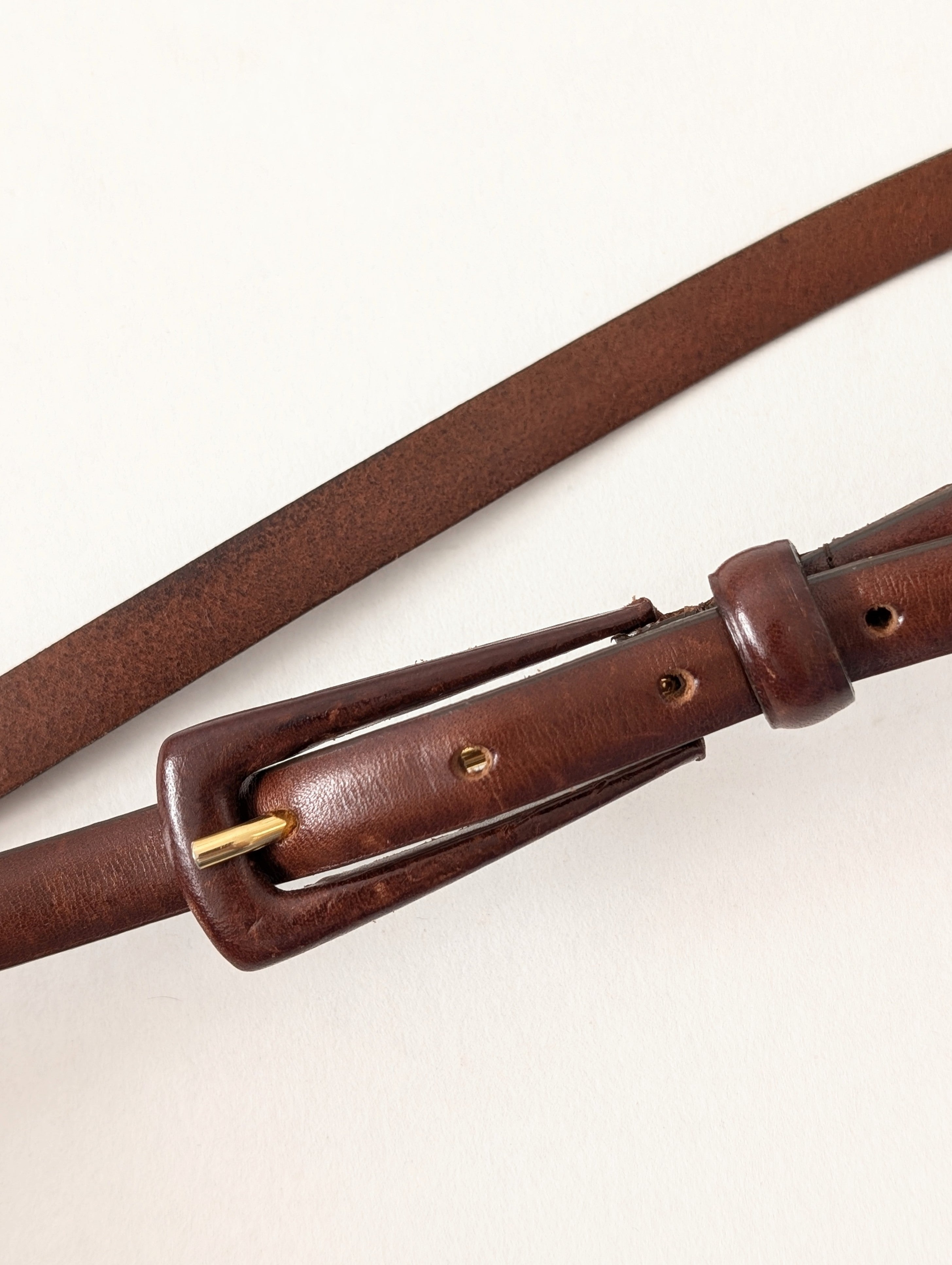 *Max Mara* Taillengürtel 80s Leder Braun (80-95)