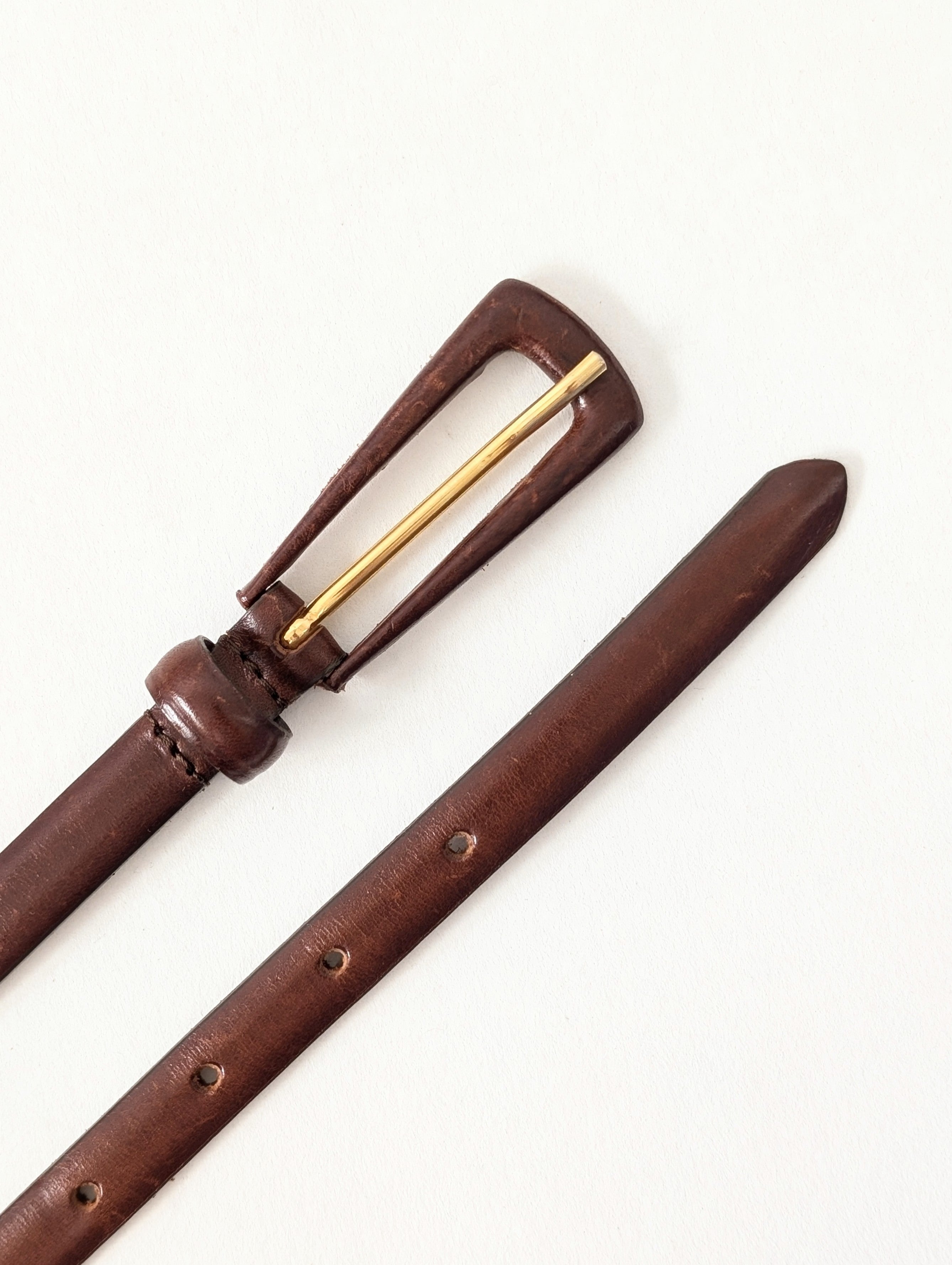 *Max Mara* Taillengürtel 80s Leder Braun (80-95)