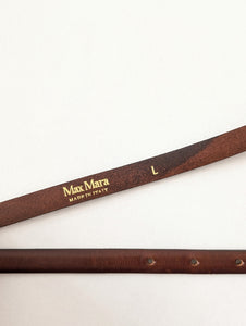 *Max Mara* Taillengürtel 80s Leder Braun (80-95)