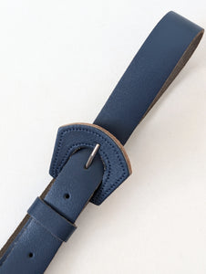 Taillengürtel Leder 80s Denim Blau (75-90)