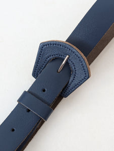 Taillengürtel Leder 80s Denim Blau (75-90)