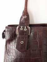 Lade das Bild in den Galerie-Viewer, Ledertasche Shopper 90s Kroko Grunge
