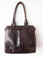 Lade das Bild in den Galerie-Viewer, Ledertasche Shopper 90s Kroko Grunge
