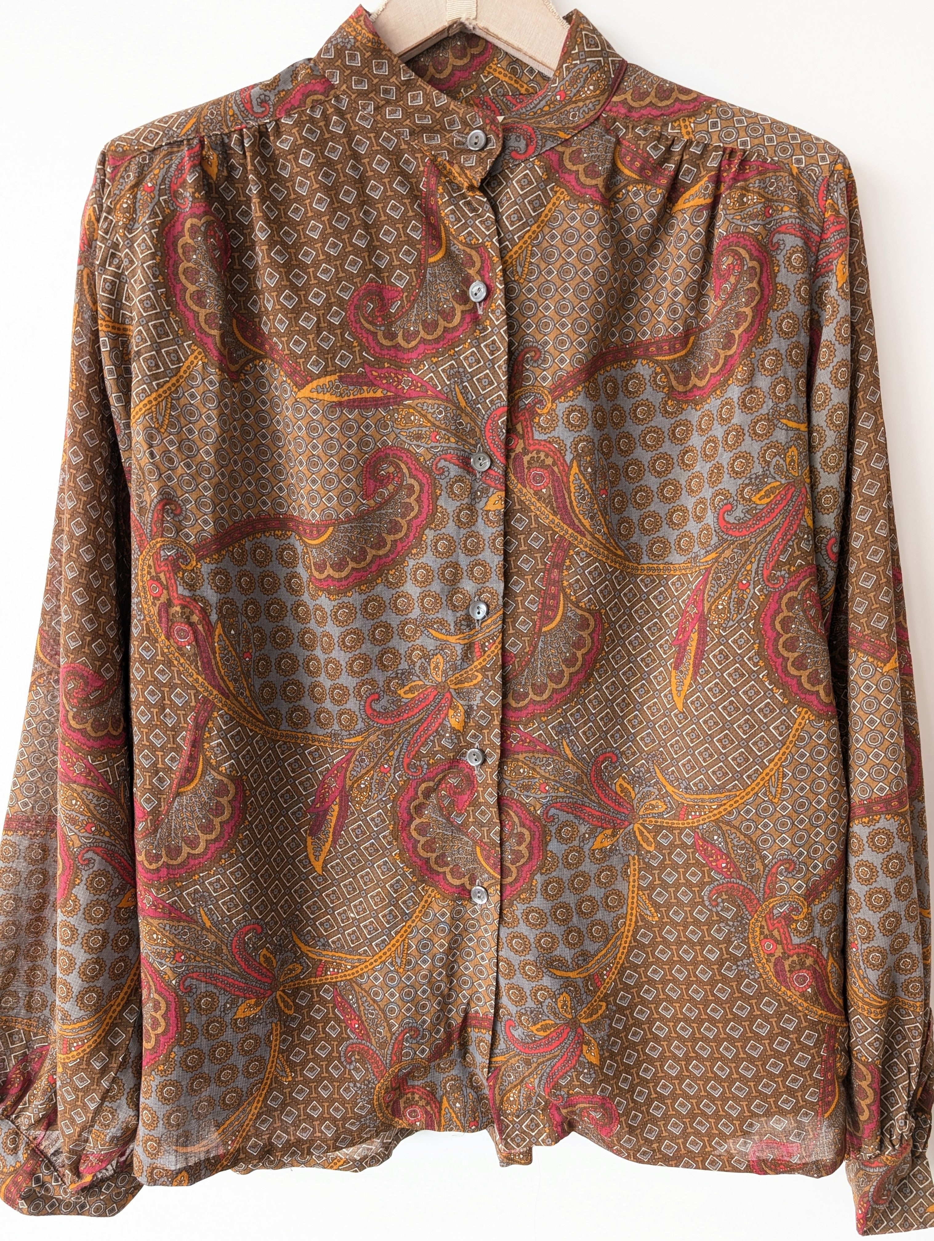 *Aigner* Bluse Wolle Bohemian Print (M-L)