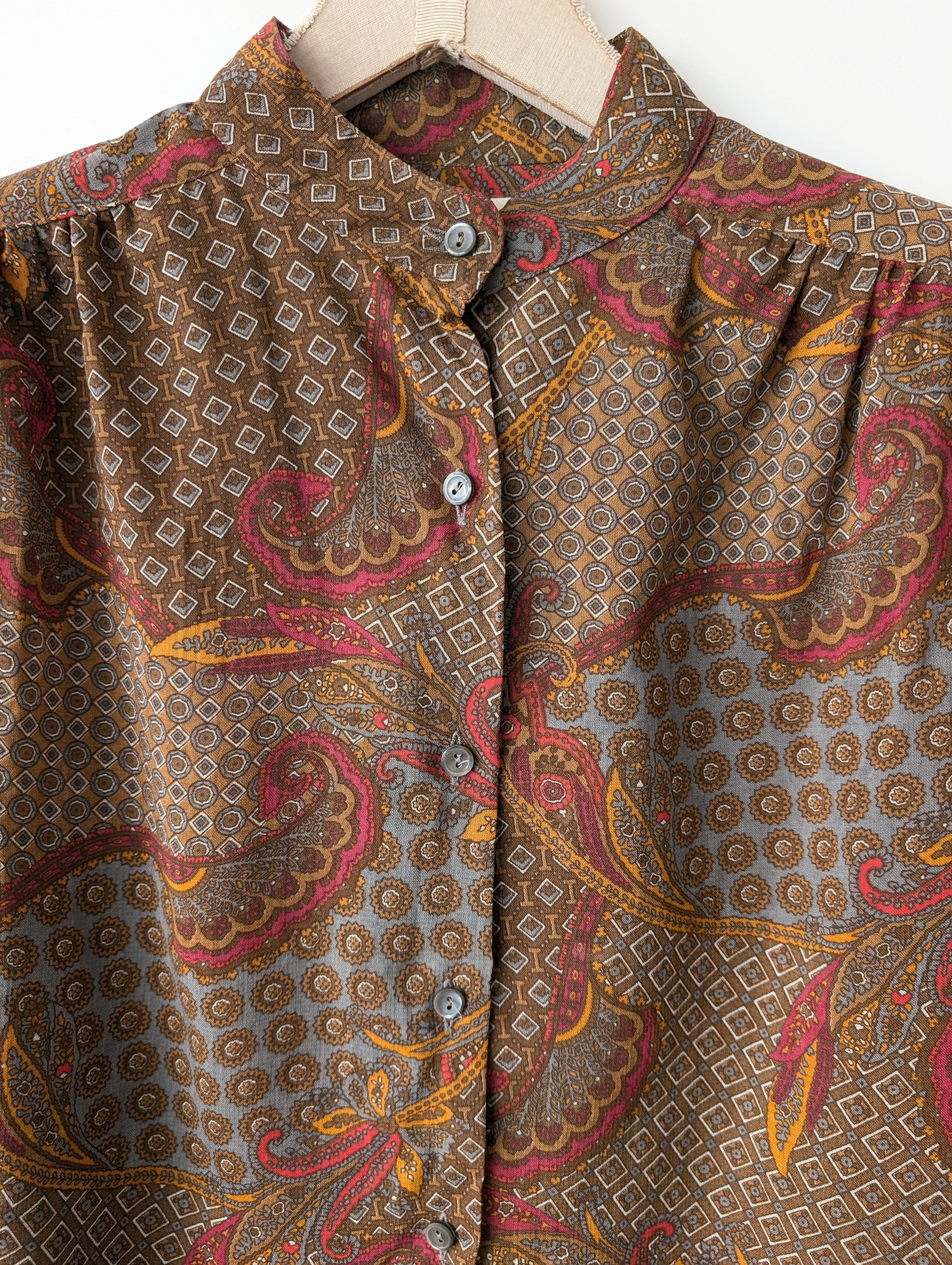 *Aigner* Bluse Wolle Bohemian Print (M-L)