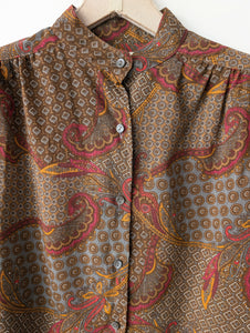 *Aigner* Bluse Wolle Bohemian Print (M-L)