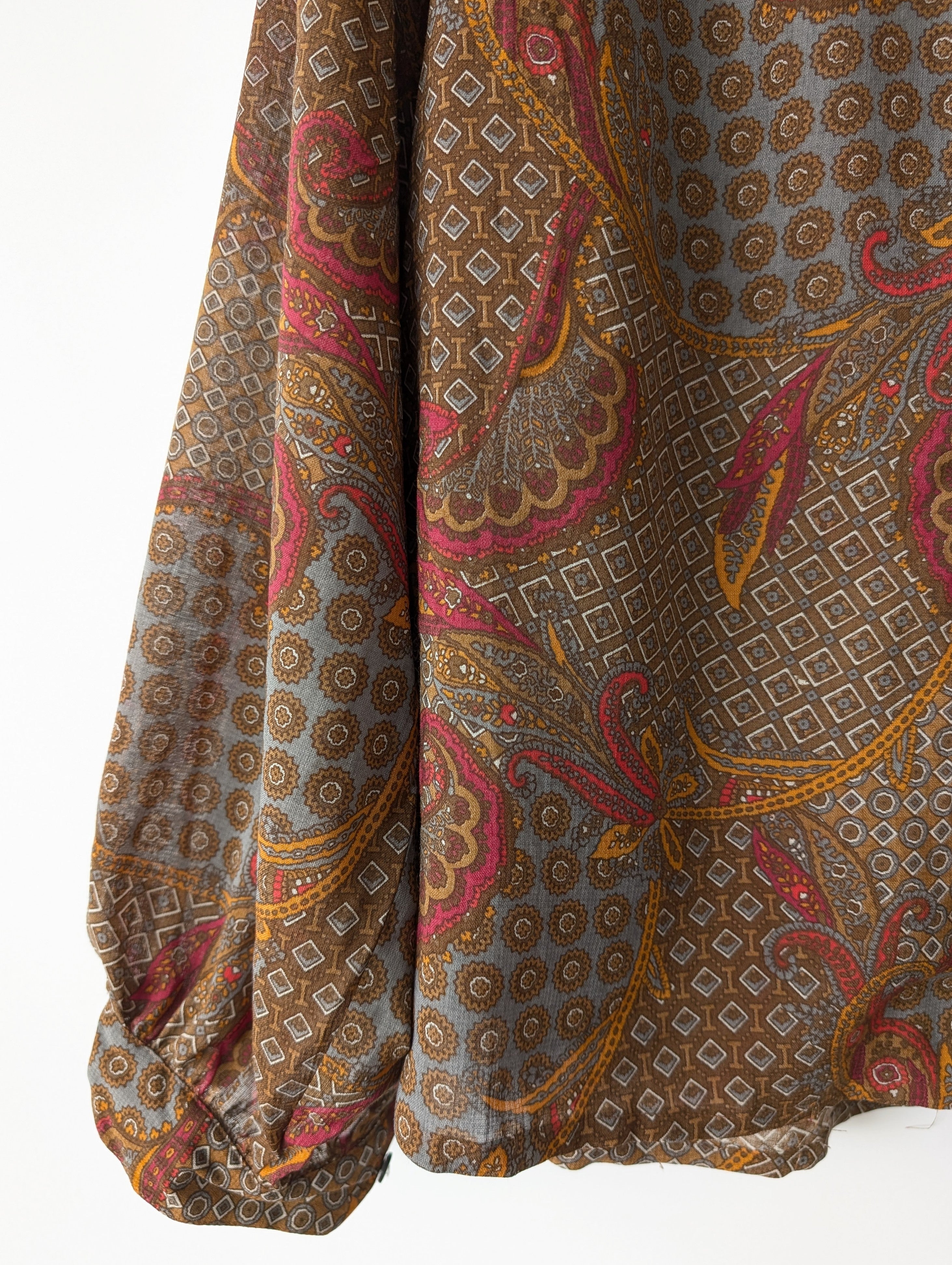 *Aigner* Bluse Wolle Bohemian Print (M-L)