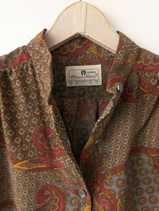 *Aigner* Bluse Wolle Bohemian Print (M-L)