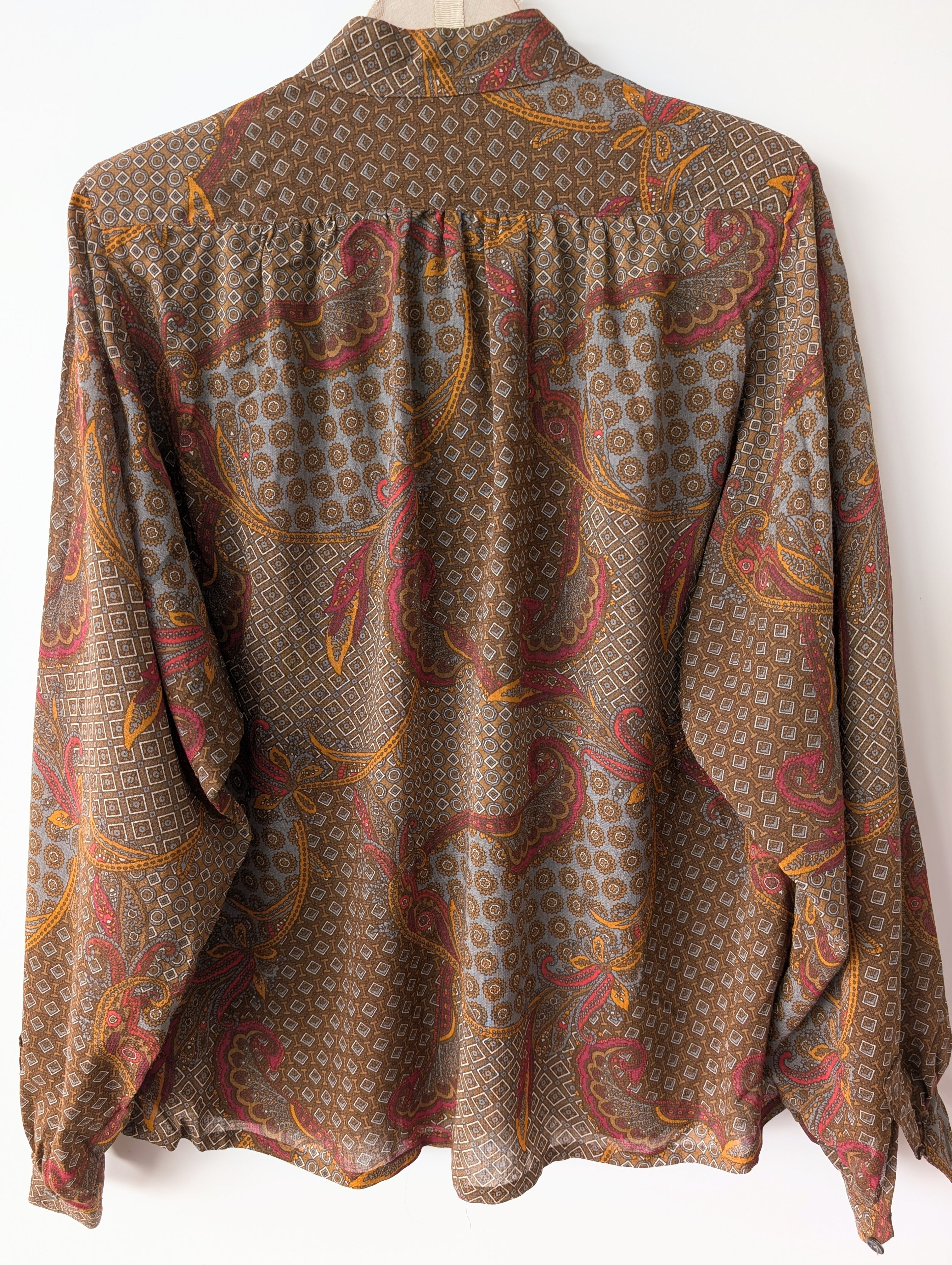 *Aigner* Bluse Wolle Bohemian Print (M-L)
