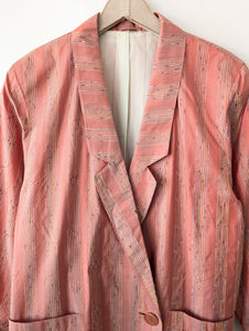 *Wildseide* Blazer 80s Altrosa Nadelstreifen (M-XL)