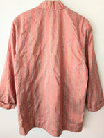 Lade das Bild in den Galerie-Viewer, *Wildseide* Blazer 80s Altrosa Nadelstreifen (M-XL)
