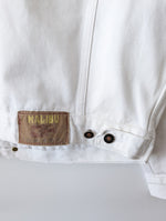 Lade das Bild in den Galerie-Viewer, Jeansjacke 80s Blouson Weiß Denim (M-L)
