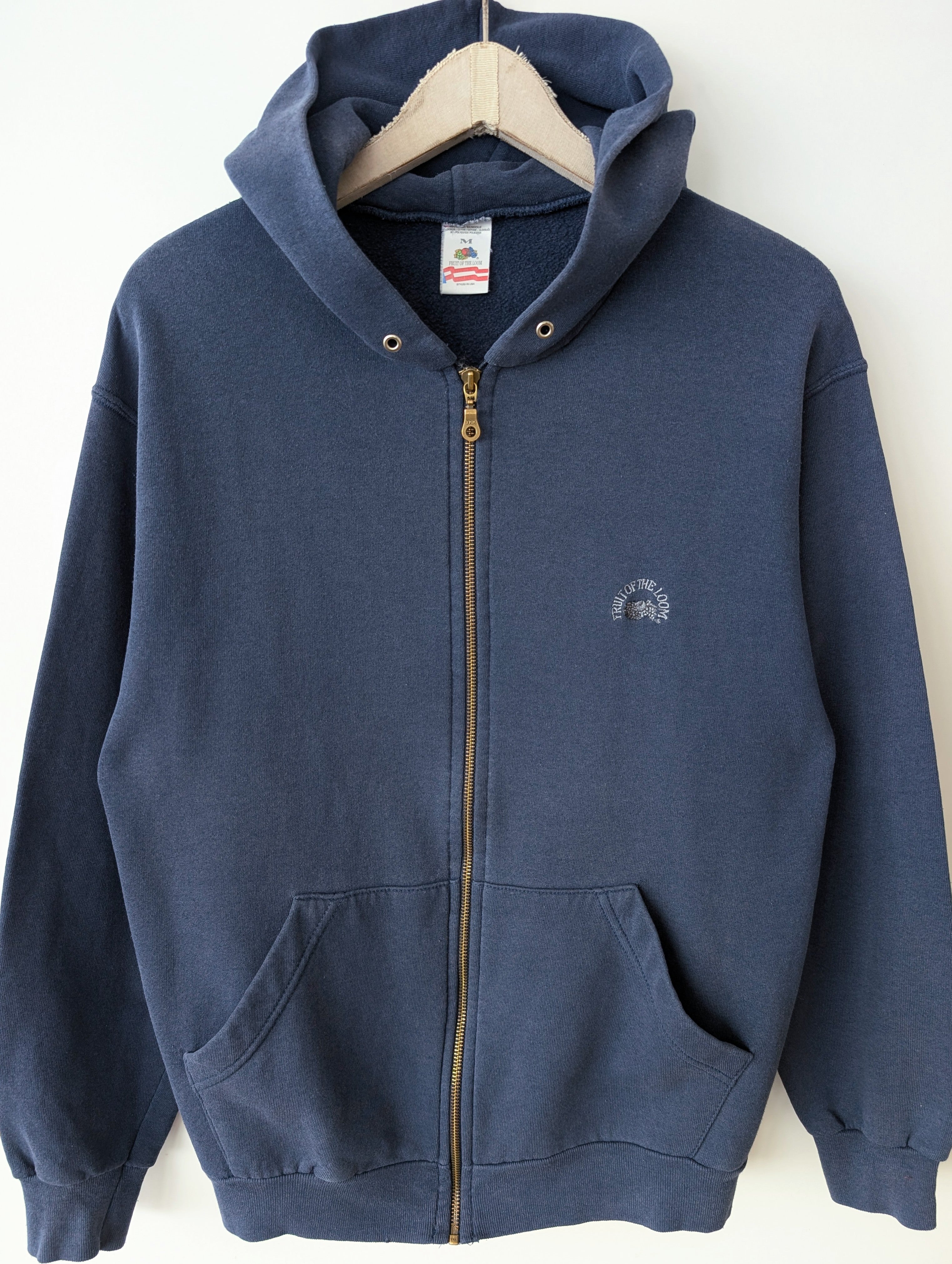 Sweatjacke Hoodie Fruit of the Loom Blau (M-L)