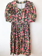 Lade das Bild in den Galerie-Viewer, RARE Kleid Dirndl Folklore 80s Wildblumen (M-L)
