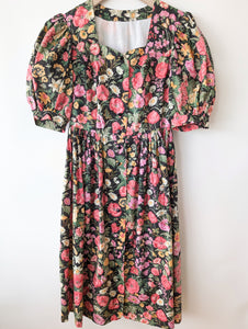 RARE Kleid Dirndl Folklore 80s Wildblumen (M-L)