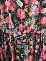 Lade das Bild in den Galerie-Viewer, RARE Kleid Dirndl Folklore 80s Wildblumen (M-L)
