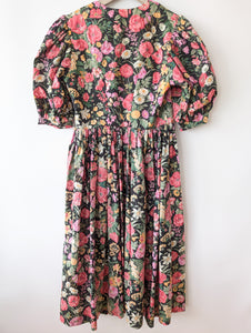 RARE Kleid Dirndl Folklore 80s Wildblumen (M-L)