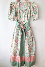 Lade das Bild in den Galerie-Viewer, RARE Kleid Dirndl Folklore 80s Romantic Rose (M-L)
