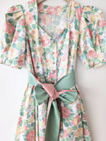 Lade das Bild in den Galerie-Viewer, RARE Kleid Dirndl Folklore 80s Romantic Rose (M-L)
