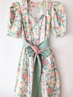 Lade das Bild in den Galerie-Viewer, RARE Kleid Dirndl Folklore 80s Romantic Rose (M-L)
