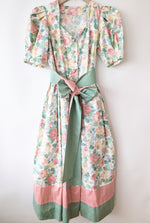 Lade das Bild in den Galerie-Viewer, RARE Kleid Dirndl Folklore 80s Romantic Rose (M-L)
