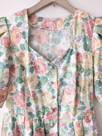Lade das Bild in den Galerie-Viewer, RARE Kleid Dirndl Folklore 80s Romantic Rose (M-L)
