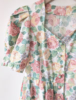 Lade das Bild in den Galerie-Viewer, RARE Kleid Dirndl Folklore 80s Romantic Rose (M-L)
