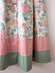RARE Kleid Dirndl Folklore 80s Romantic Rose (M-L)