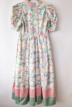 Lade das Bild in den Galerie-Viewer, RARE Kleid Dirndl Folklore 80s Romantic Rose (M-L)
