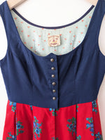 Lade das Bild in den Galerie-Viewer, Dirndl Folklore Kleid Allgäu Blumen Print (L-XL)
