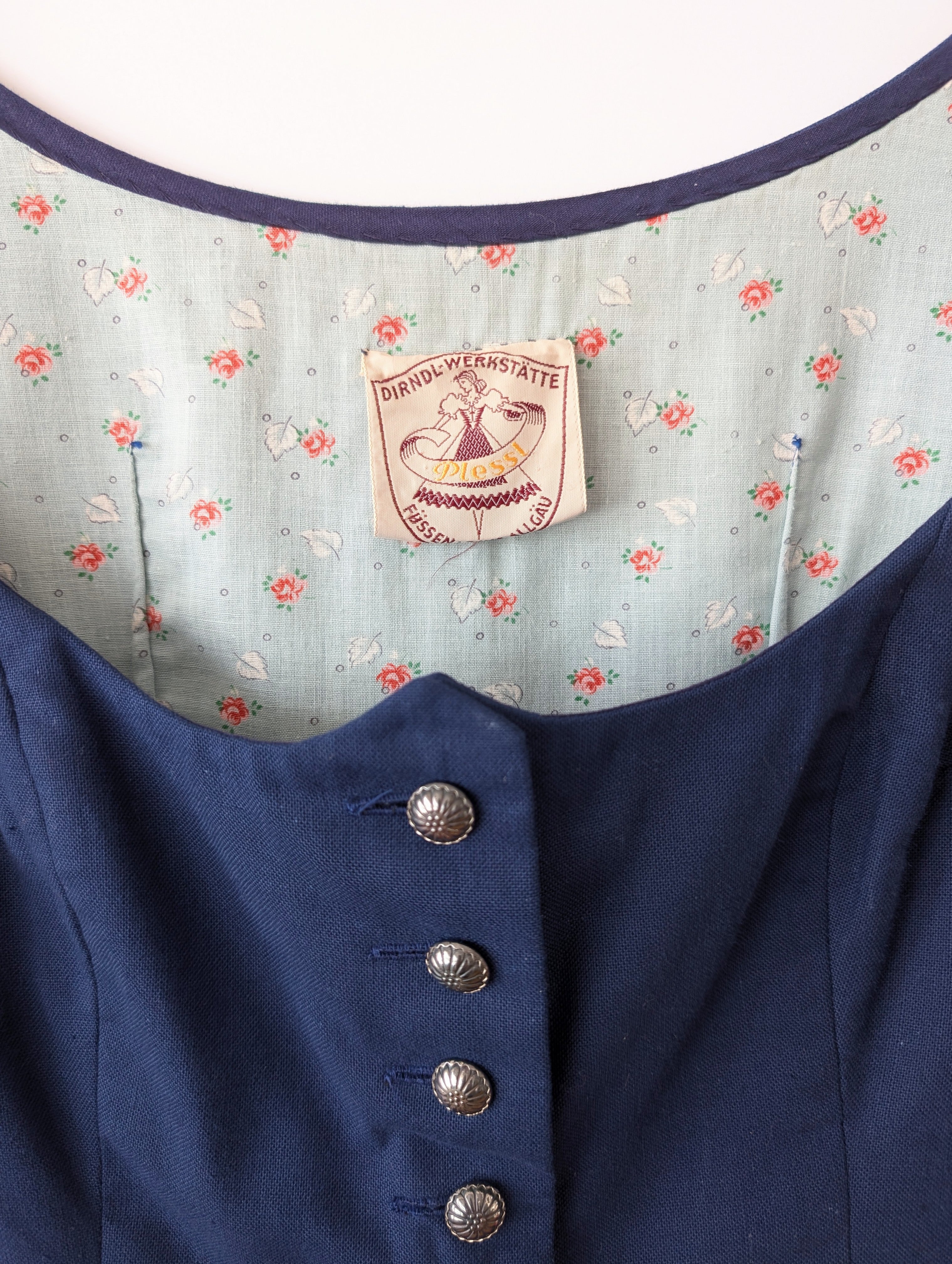 Dirndl Folklore Kleid Allgäu Blumen Print (L-XL)