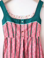 Lade das Bild in den Galerie-Viewer, Dirndl Folklore Kleid Blumen Pink Grün (M-L)
