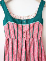 Lade das Bild in den Galerie-Viewer, Dirndl Folklore Kleid Blumen Pink Grün (M-L)

