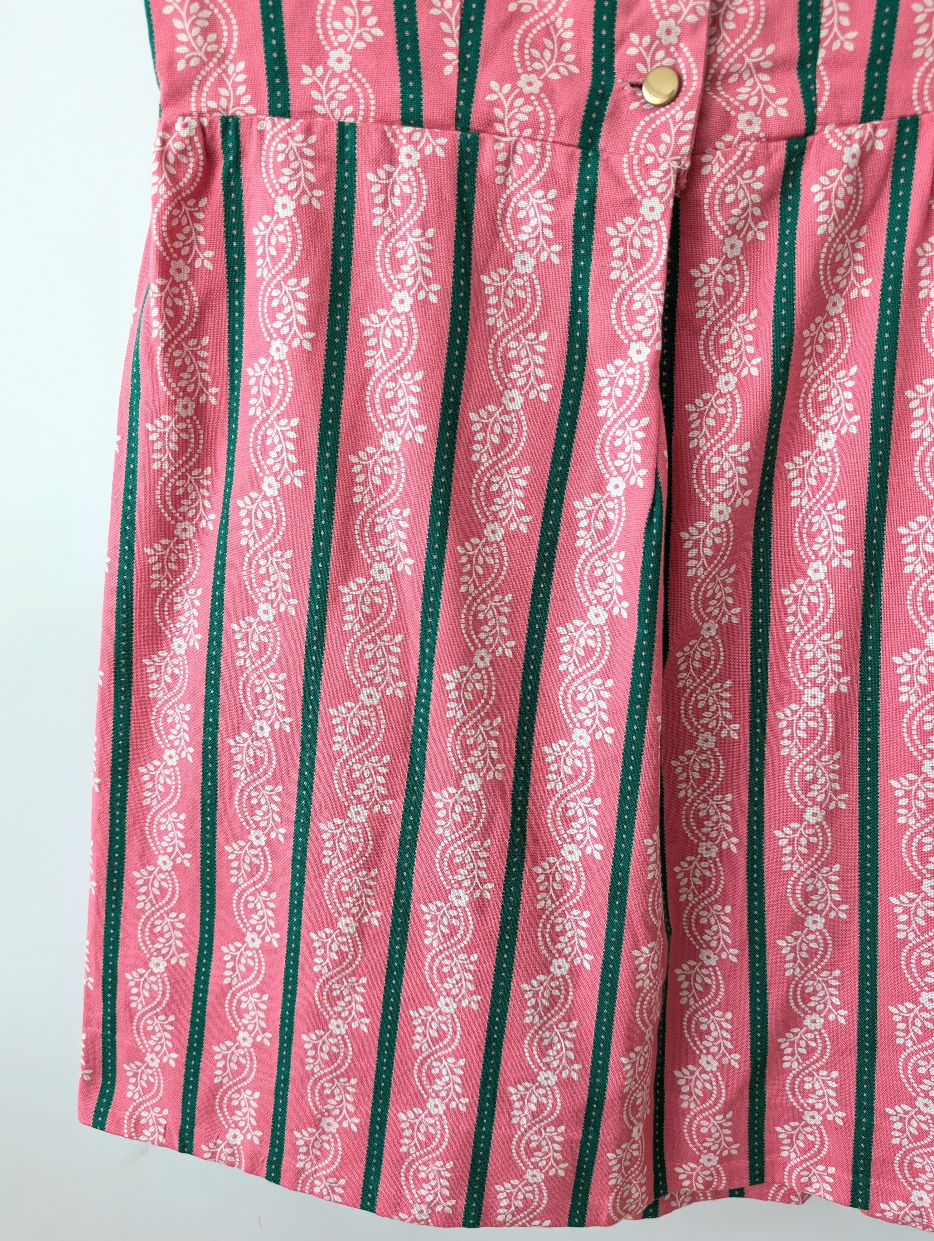 Dirndl Folklore Kleid Blumen Pink Grün (M-L)