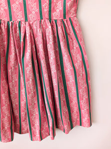 Dirndl Folklore Kleid Blumen Pink Grün (M-L)