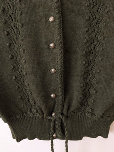 *Giesswein* Weste Folklore Wolle Khaki (M-L)