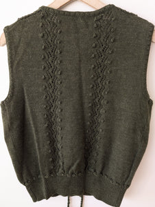 *Giesswein* Weste Folklore Wolle Khaki (M-L)
