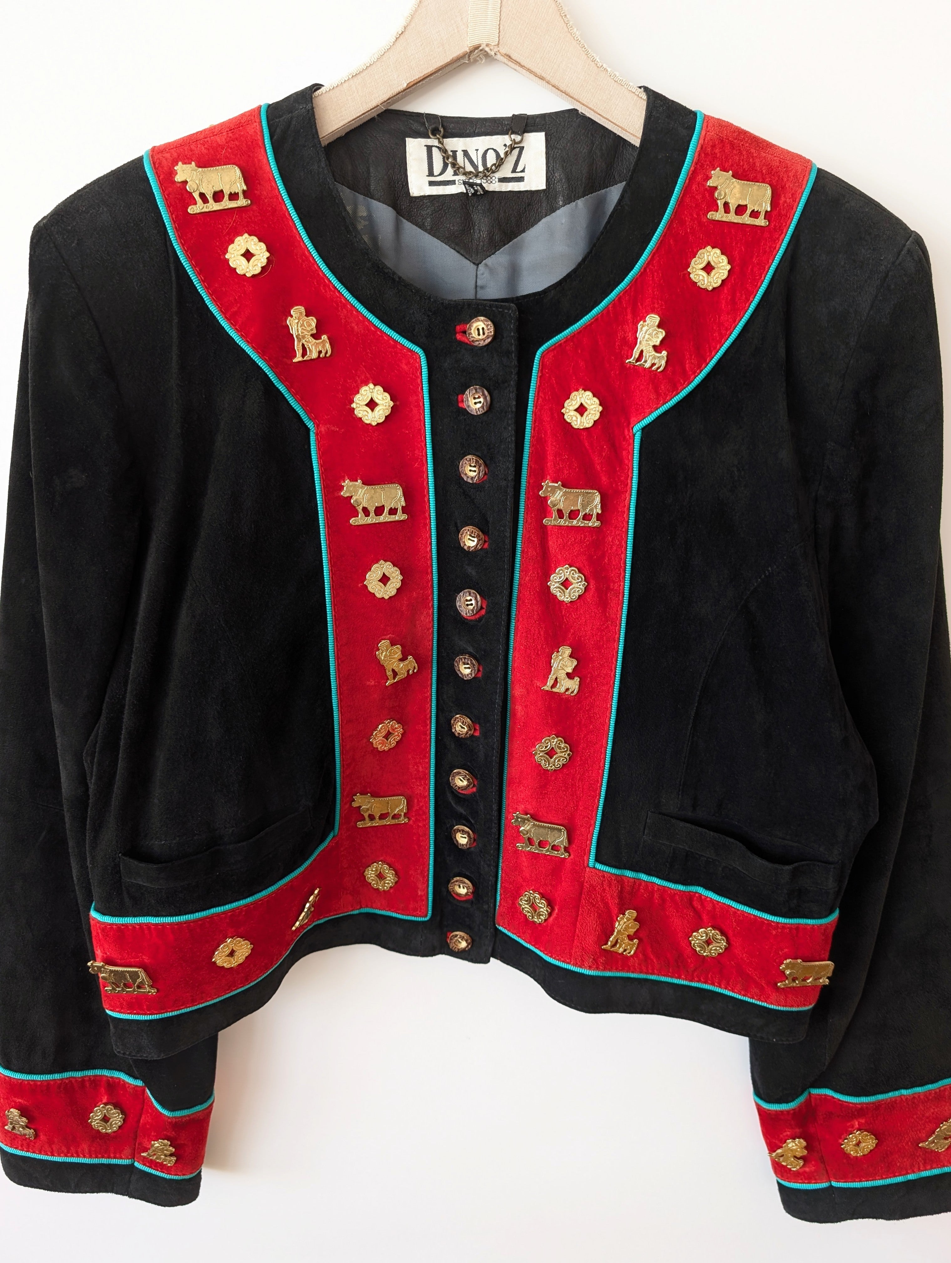Lederjacke Blouson Folklore Stick (L-XL)