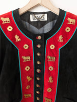 Lade das Bild in den Galerie-Viewer, Lederjacke Blouson Folklore Stick (L-XL)

