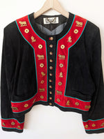 Lade das Bild in den Galerie-Viewer, Lederjacke Blouson Folklore Stick (L-XL)
